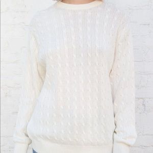 Brandy Melville Brianna Cotton Cable Knit Sweater